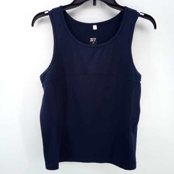 Tail Blue Mesh Panels Athletic Work Out Top M Gym Hiking Running Rowing Tennis - Picture 1 of 8